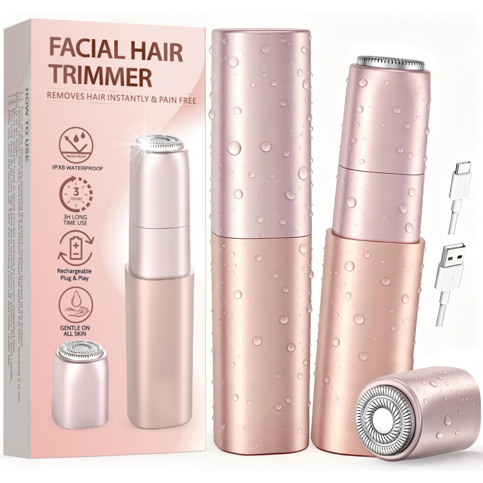 Ifanzetech Rechargeable Facial Hair Remover For Women: Painless Lady Shaver With