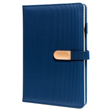 Coffret cadeau : élégant carnet A5 ligné bleu marine et stylo à encre noire – Peterson