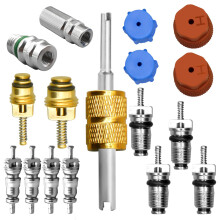 17 Pcs Air Conditioning Valve Core Kit,A/C Refrigeration System R12 &