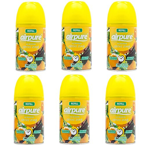 Airpure Airpure Freshmatic Automatic Spray Refills 250ml (Citrus Zing, 6-Pack)