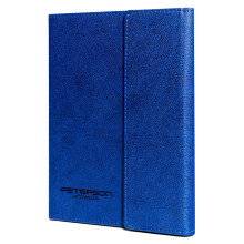 Coffret cadeau : carnet bleu marine ligné à fermeture magnétique et élégant stylo à bille noir – Peterson