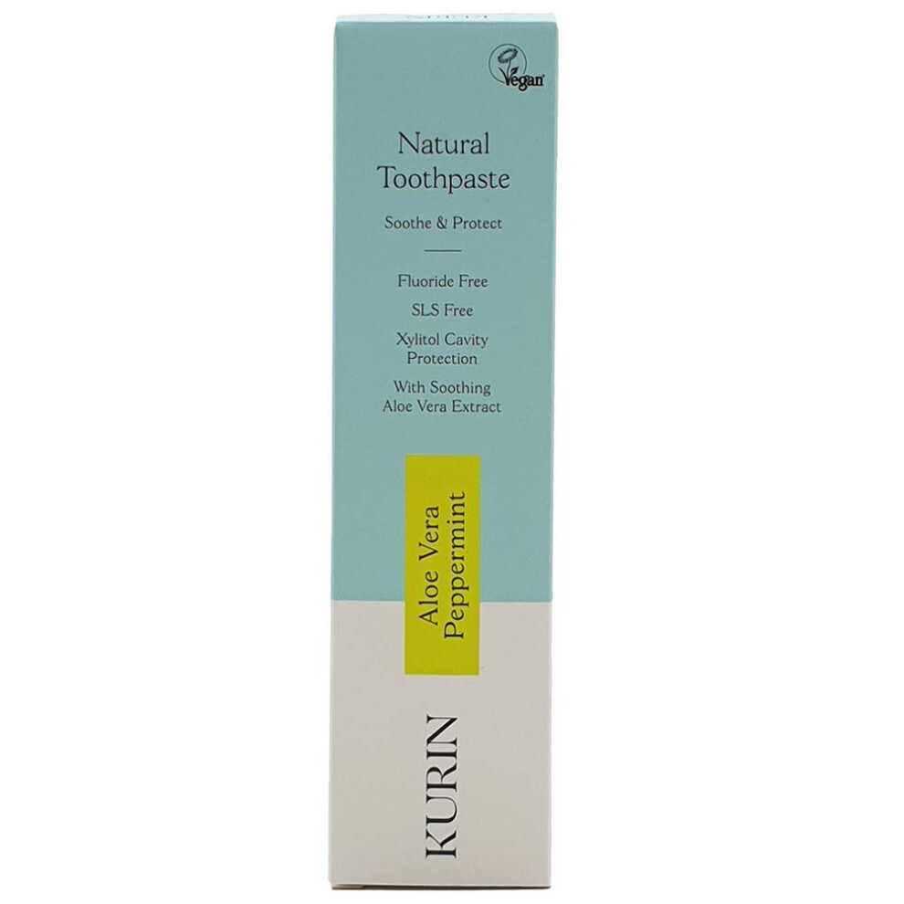 Kurin Fluoride Free Natural Aloe Vera Toothpaste 100Ml - Peppermint 43865635