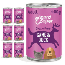 Edgard Cooper Grain-Free Adults Wet Dog Food in Gravy, Game Duck6 x 400g, Natural Dogs Food in Tins with Fresh Meat, High Protein, Hypoallergenic, No