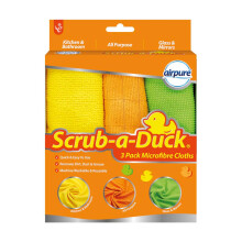 airpure Scrub-a-Duck Microfibre Cloths (3 Pack) | Quick & Easy to Use | Removed
