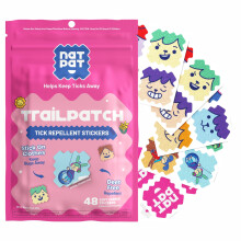 NATPAT TrailPatch Tick Stickers for Kids - Plant Based, Non Toxic Tick Repellent - BuzzPatch - The Original All Natural Chemical Free Outdoor Patch f