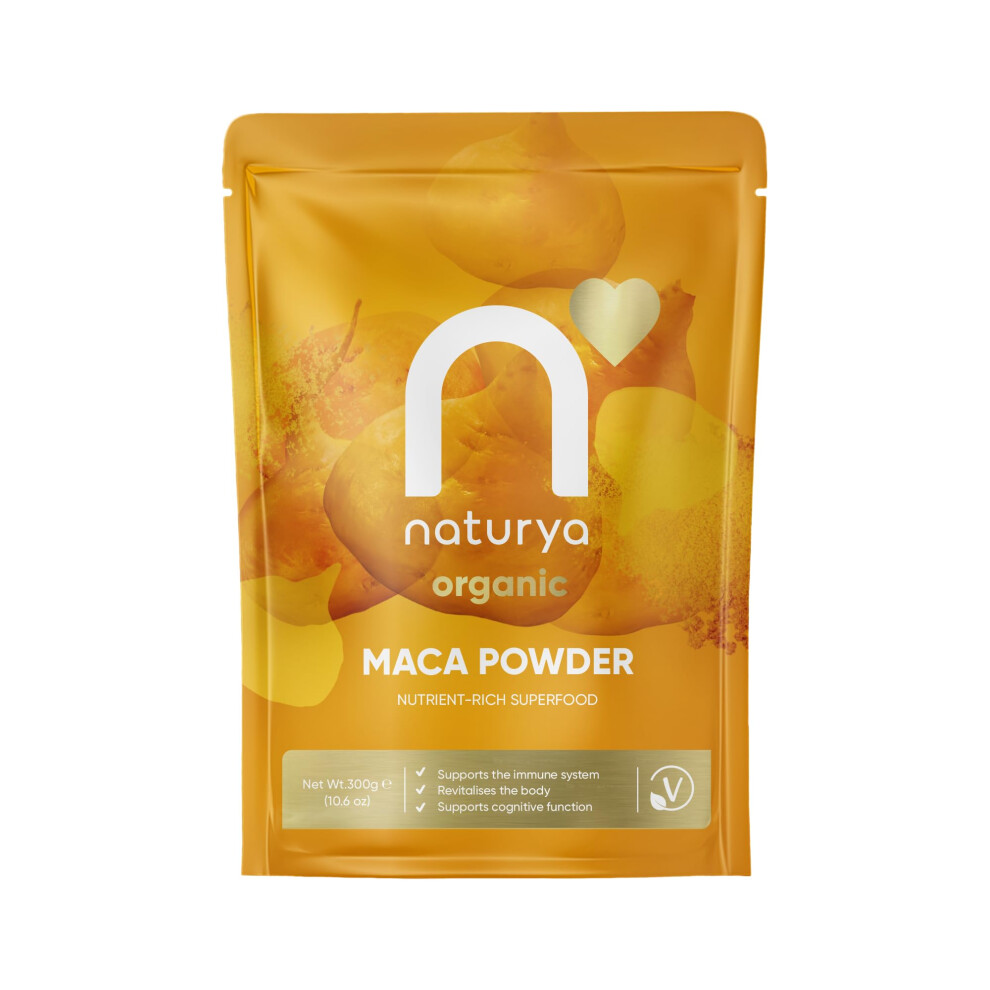 Photos - Vitamins & Minerals Naturya | Peruvian Organic Raw Maca Powder 300g | Certified Organic, Vegan & Kosher Superfoods | Packed with Vit B2, Iron &
