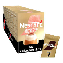 NESCAFÉ Cappuccino Unsweetened Instant Coffee Sachets x7
