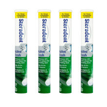 4 Pack Active Fresh Denture Cleaning Tablets - 120 Tablets, False Teeth Cleaner,