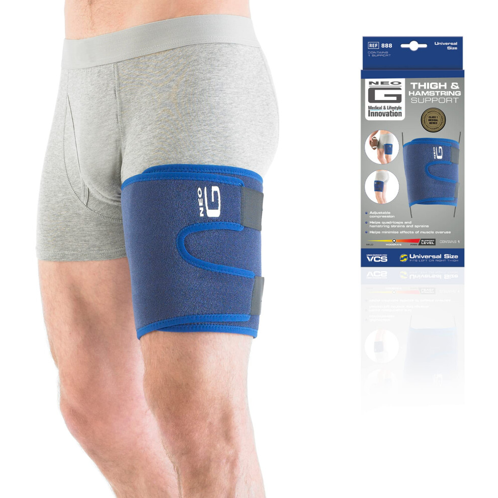 Neo-G Thigh Support Hamstring Support To Quadriceps And Hamstring Muscles Â Hamstring Compression Sleeve For Sprains, Strains, Pul