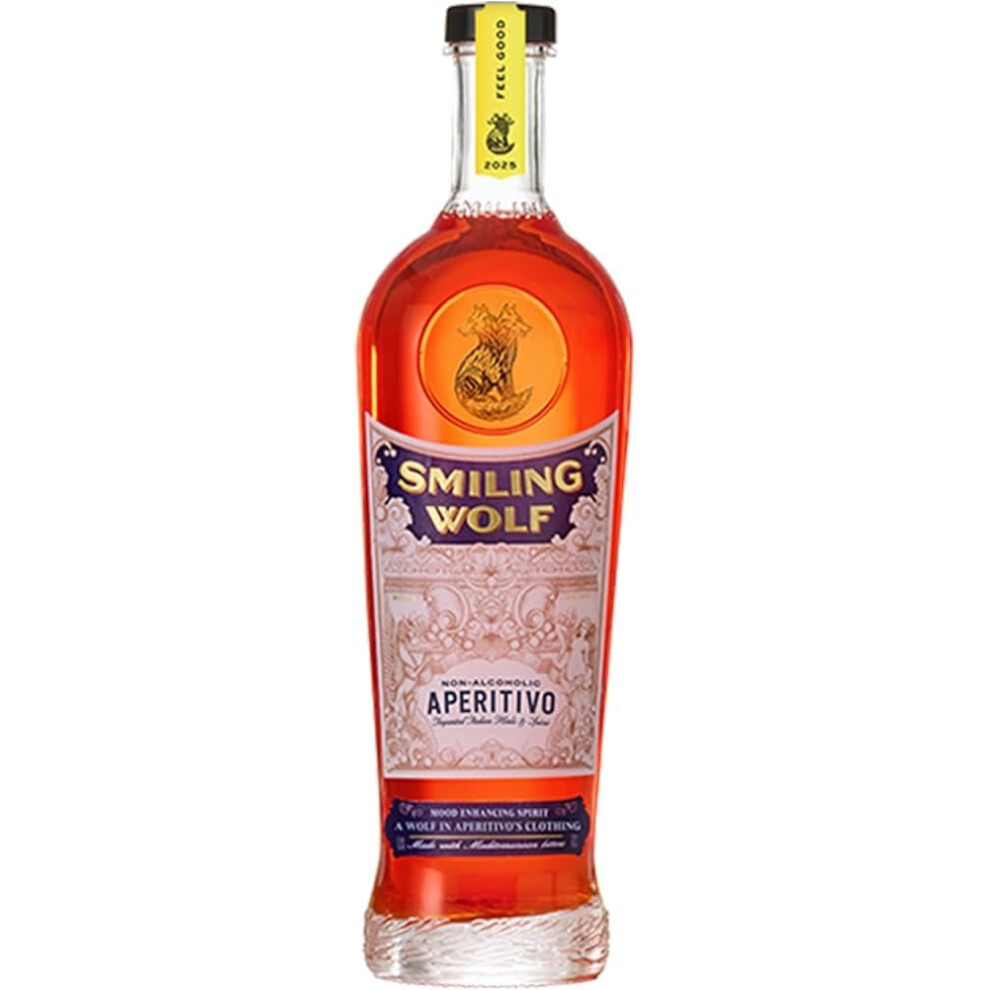 Smiling Wolf Aperitivo | Feel Good | Alcohol Alternative | Functional Alcohol Free Aperol | Mood Enhancing Spirit With Natural Noo Red 86468077