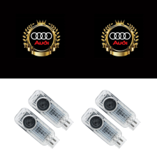 4er-Set Kompatible Logo-Projektorlampen für A4L, A5, A6L, A7, A8L, Q3, Q5 und Q7 – Türwillkommens- und Ambientebeleuchtung