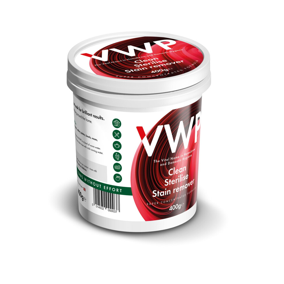 Vwp Cleaner Steriliser & Stain Remover - 400G - For Home Brewing, Kitchenware & Domestic Cleaner 35435303