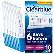 Clearblue Pregnancy Test, Ultra Early Advanced Pregnancy Test (10 MIU/ml) Value Pack, Results 6 Days Early, 99% Accurate Results,