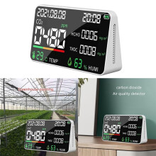 Air Quality Monitor Air Quality Tester with HCHO TVOC PM2.5 PM1.0 CO 2 Temperature Humidity and Display