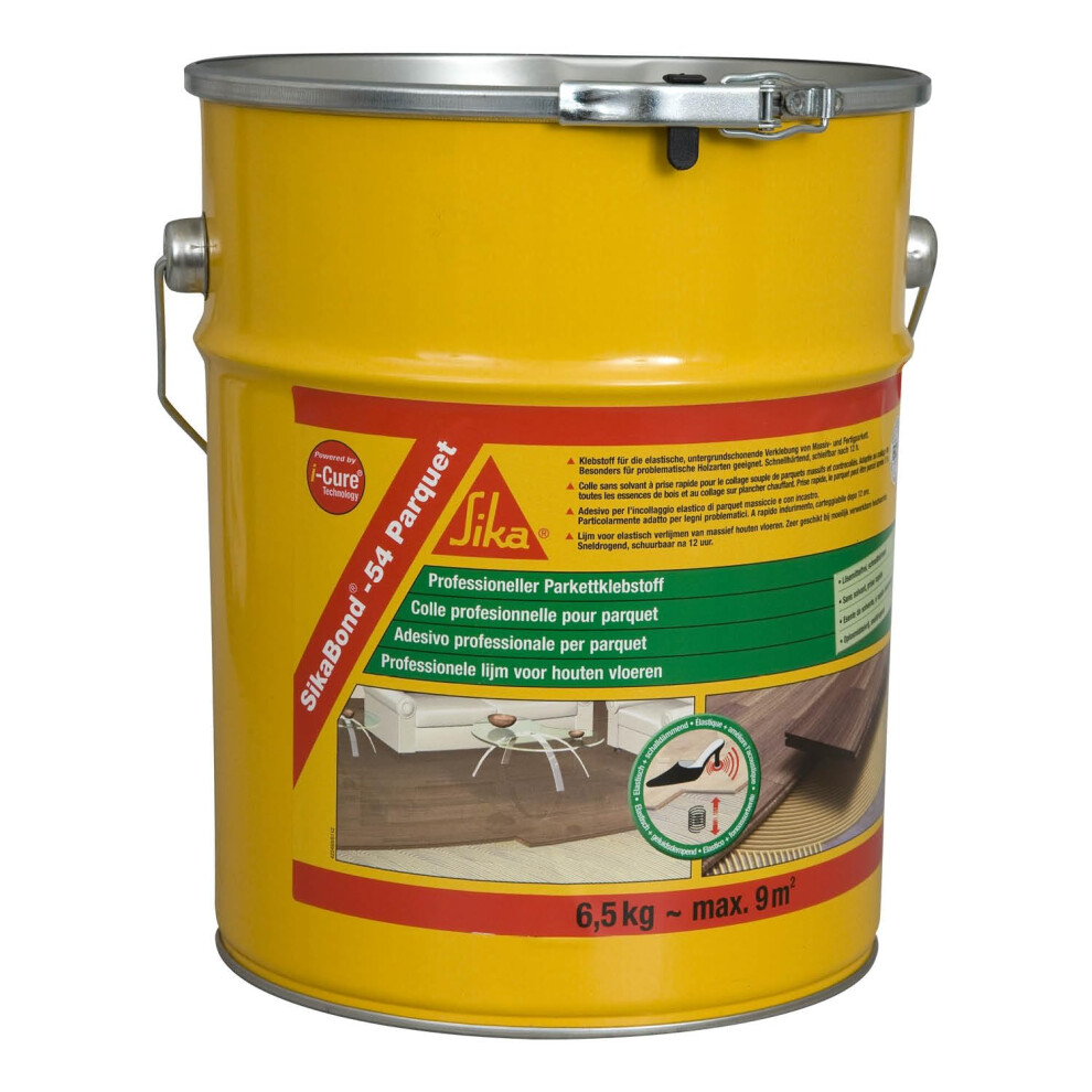 Sika Â Sikabond 54 Professional Â Parquet Wood Floor Adhesive Â Fast Curing Â Solvent Free Â Interior Use Only Â Beige Â 6.5Kg 7612895203188