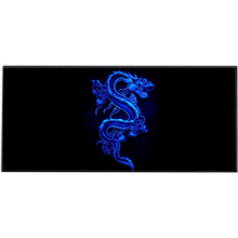 Silent Monsters Mouse Mat Size XX Large 35 x 16 inches / 90 x 40 cm, Red Dragon, Stitched Edges, washable & rollable Mouse Pad, Gaming Home Office Mou