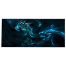Silent Monsters Mouse Mat Size XX Large 35 x 16 inches / 90 x 40 cm, Dragon, Stitched Edges, washable & rollable Mouse Pad, Gaming Home Office Mousema