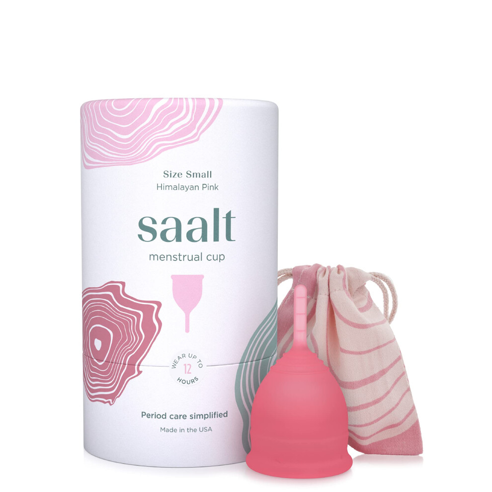 Saalt Menstrual Cup - Premium Design - Most Comfortable Period Cup - #1 Active Cup - Wear For 12 Hours - Soft, Flexible, Reusable Medical-Grade Silico