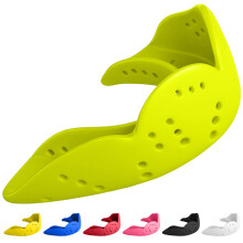 SISU Mouth Guard Aero - Neon Flash - Ultra Slim Gumshield for Adults & Kids - Custom Fit Rugby Gum Shield- A Remouldable Sports Mouthguard for Boxing,