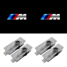 4er-Set Türbeleuchtung mit M-Logo, passend für 1er bis 7er, X1 bis X7 und M-Serie, Einstiegsbeleuchtung und Ambientebeleuchtung für Fahrzeuge