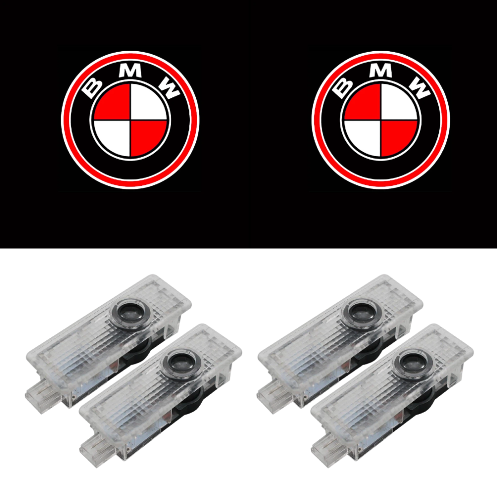 4 Pack Car Door Projector Lights Compatible With Bmw 1 To 7 Series X1 To X7 Series M Series Welcome Puddle Lights Ambient Lighting 6083684377006