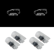 4 kpl LED-ovivalot karhukuviolla, yhteensopiva Lexus ES, GS, GX, LS, LX, RX -mallien kanssa, auton tervetulovalo, varjoprojektori, lisävaruste