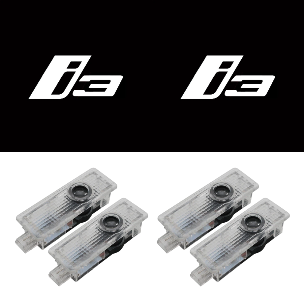 4 Pack Car Door Logo Projector Lights Compatible With Bmw I3 Welcome Puddle Ambient Lighting Led White 6083684377259