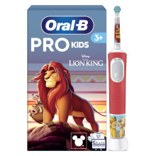 Oral-B Pro Kids Electric Toothbrush, 1 Handle Featuring Disney The Lion King, 1 Toothbrush Head, Designed by Braun, for Ages 3+