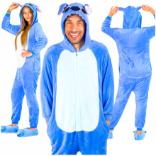ZOLTA Onesie Stitch Kigurumi Kostuum Microfiber Warme Pyjama Trainingspak Maat S