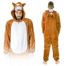 Mono disfraz onesie kigurumi pijama bulldog pijamas para mujer y hombre Navidad S