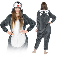 Onesies Warme herenpyjama's kigurumi husky onesie jumpsuit volwassen kostuum m Onesie husky kostuum - M