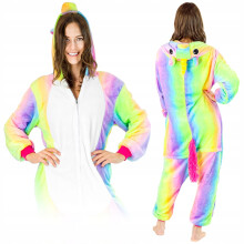Onesies Heren Pegasus pyjama kostuum kigurumi onesie warme winter trainingspak maat M Regenboog Pegasus onesie pak - XL