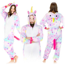 Onesie kostuum, onesie, kigurumi, warme pyjama uit één stuk, Onesie sterrenkostuum - XL