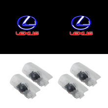 Auton oven LED-tervehdysvalo, sopii Lexukseen IS, NX, RC ja CT, pyöreä logo, varjovaikutelma, ovivalot, liitä ja käytä, 4 kpl
