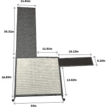 (Right Hand) Cat Scratch Furniture Couch Protector With Natural Sisal For Protecting Couch Sofa Chair