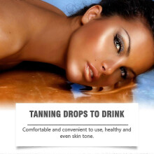 (2) 1~5x Drinkable Tanning Drops for Face & Body - Sunless Self Tanner Bronzer without Sun Damage 2025 25-26