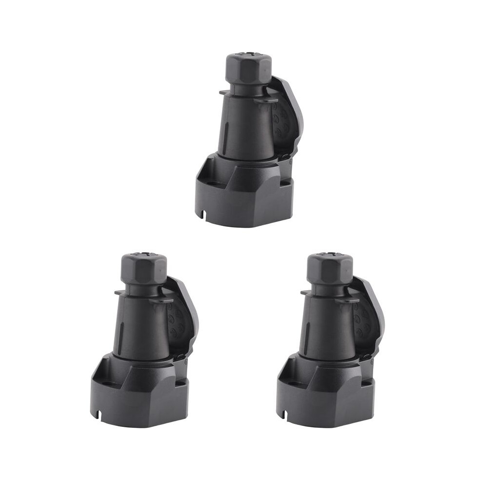 3X 7 Pin European Trailer Socket+Plug Tow Bar Connector Adapter For Car Truck Boat Caravans Transfer Signal Adapter 12V 4713612789473