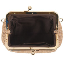 2X Små Crossbody Boho-Väskor för Kvinnor Kvällsväskor Hasp Dam Handväska Kvinnlig Halm Strandrotting Kvinnor Messenger Bag (Brun)