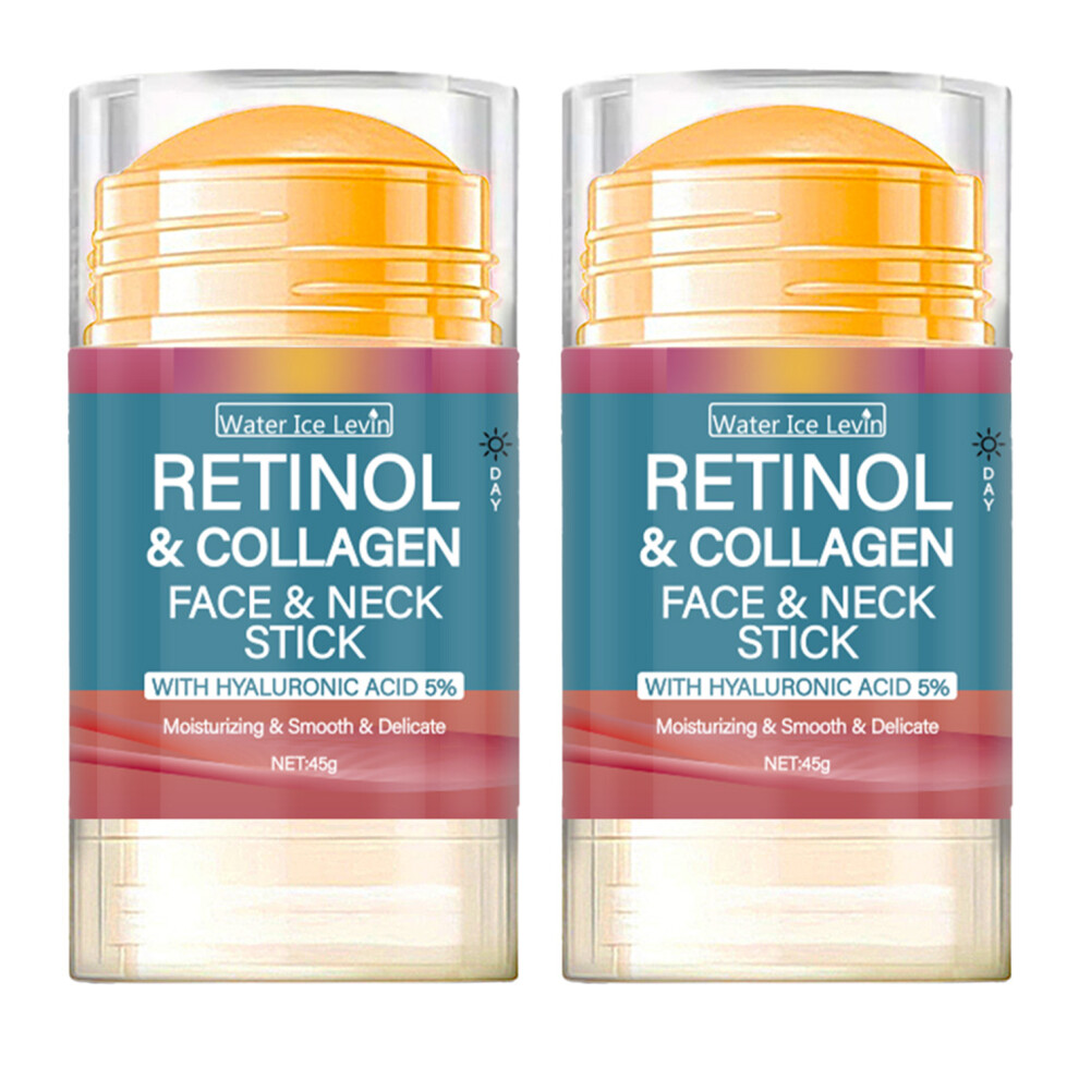 Retinol and Collagen Facial and Neck Care Stick Containing Hyaluronic Acid 5%, Moisturizing and Firming, Locking in Moisture
