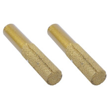 2X Gold Punta Diritta del Router di Profilo del Diametro del Diametro di 13mm per Marmo