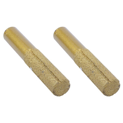2X Guld 13 mm Dia Diamond Profile Rak Router Bits för Marmor