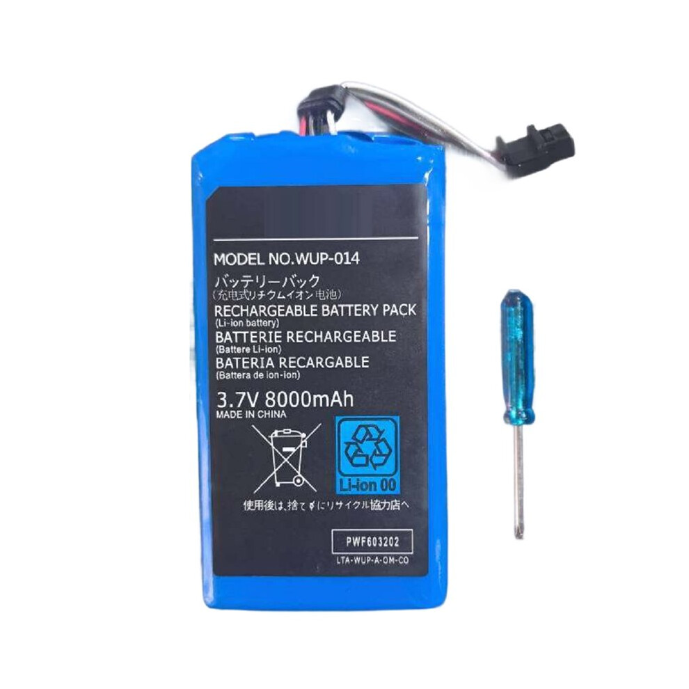 8000Mah For U Gamepad Battery, Battery Replacement Rechargeable Battery Pack Accessories For U 4712331908608