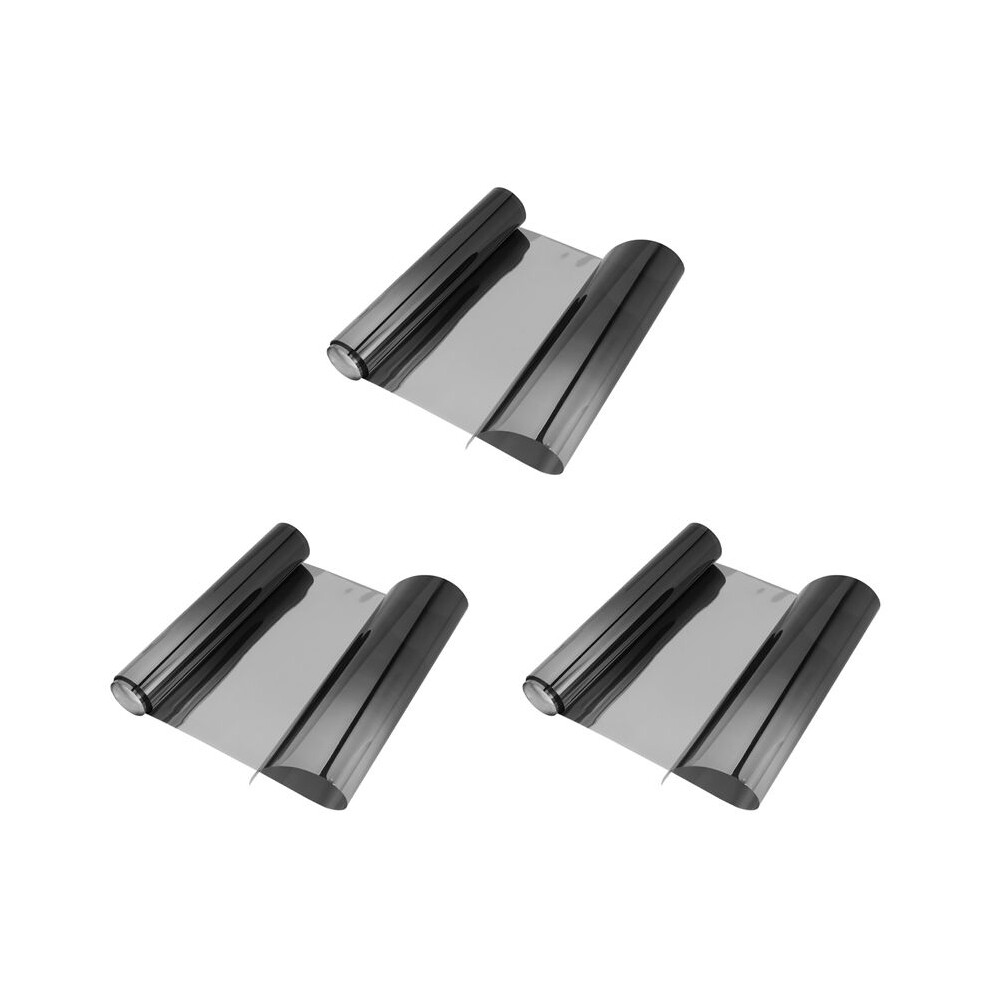 3X Car Tinting Film Top Front Windshield Foil Solar Protection Gradient 20X150cm (Black) Black 4712401111686