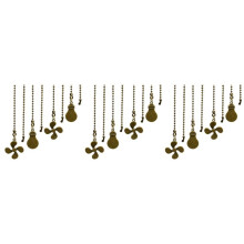 12Stks Plafond Ventilator Trekkettingset, Lamp en Fan Patroon Trekkettingverlenging Ventilator Trekketting Hanger 12 Inch (Antiek Brons)