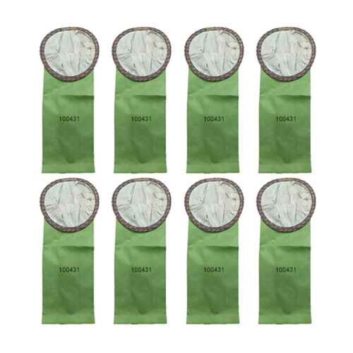 100431 Micro Filter Bags Replacement for ProTeam 6 Quart Backpack Vacuum Super QuarterVac Open Cirular Collar 8PCS
