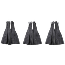6x Gummi Schwarz Sand Strahl Handschuhe Streifen Sand Strahl Handschuhe für Strahl Kabine 65X 30cm