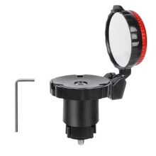Fahrrad-Rückspiegel mit LED-Warnleuchte, 21-22 mm Seitenspiegel, 360 Verstellbar, 1 Set
