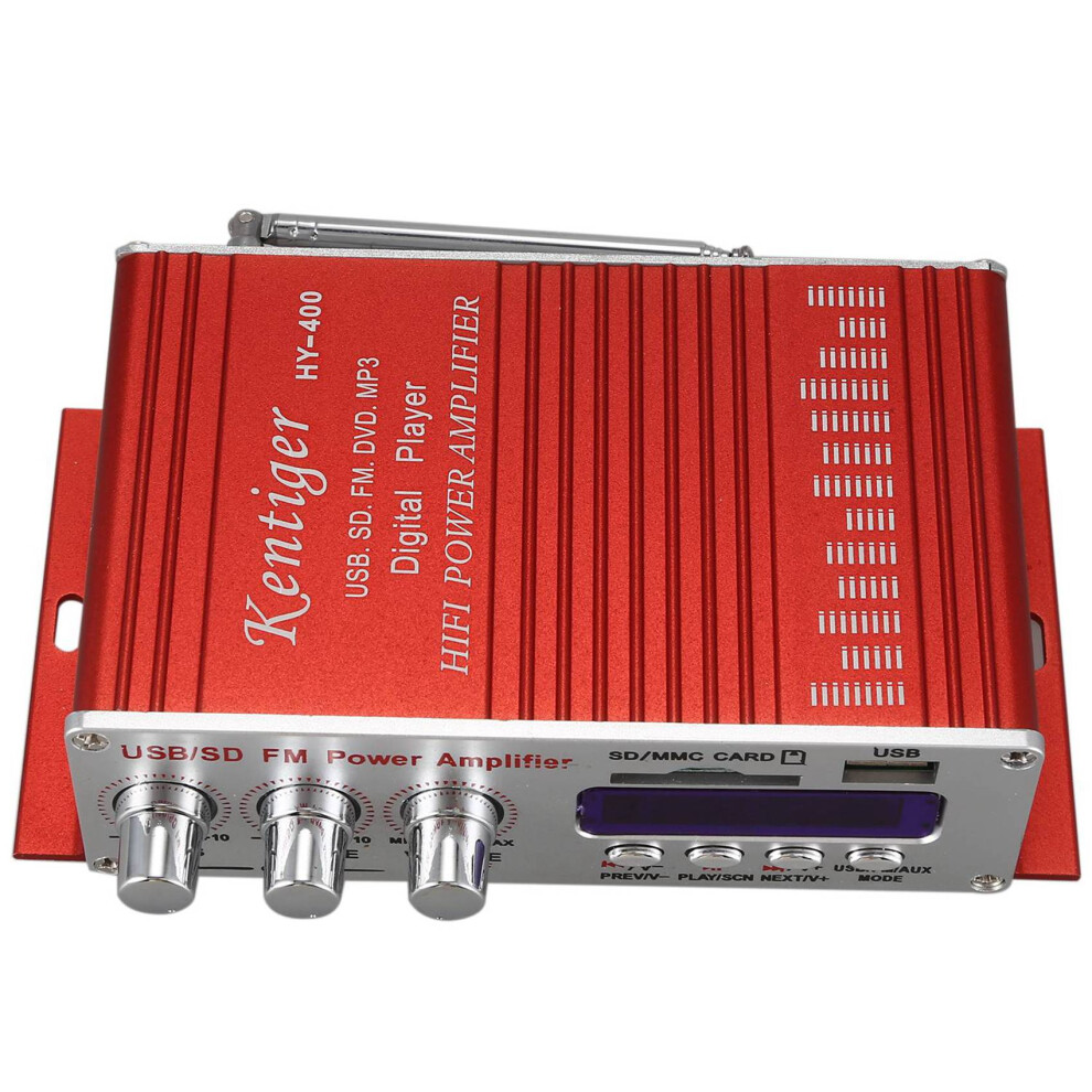 2X Kentiger Hy-400 Hi-Fi Car Stereo Amplifier Radio Mp3 Speaker with Fm Lcd Display Power Player-image-OPC-PVBWX6X-NEW