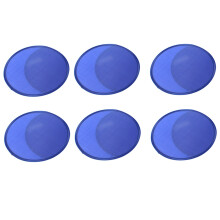 6X Ventaglio Tondo Pieghevole Blu