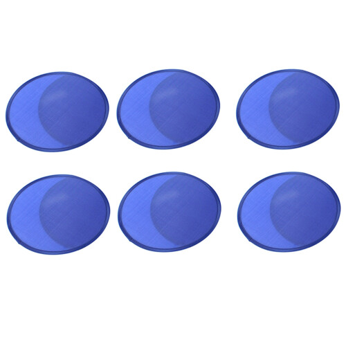 6X Ventaglio Tondo Pieghevole Blu